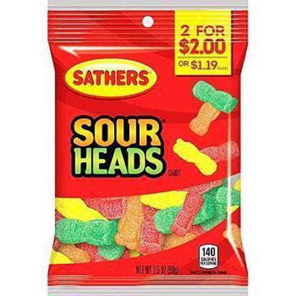 Picture of SATHERS SOUR HEADS 2 FOR 2 12CT