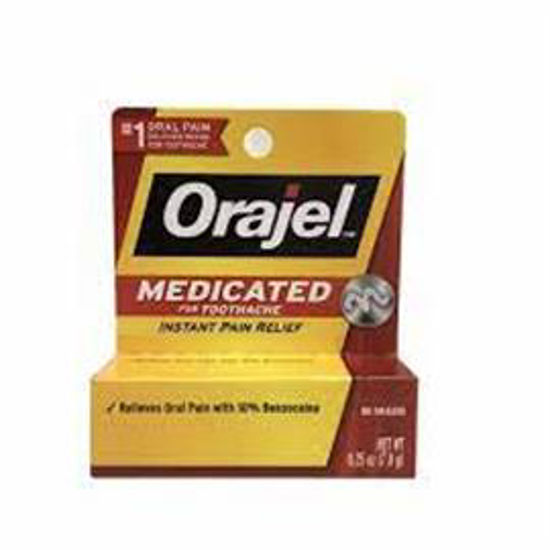 Picture of ORAJEL REGULAR TOOTHACHE PAIN GEL 0.25OZ