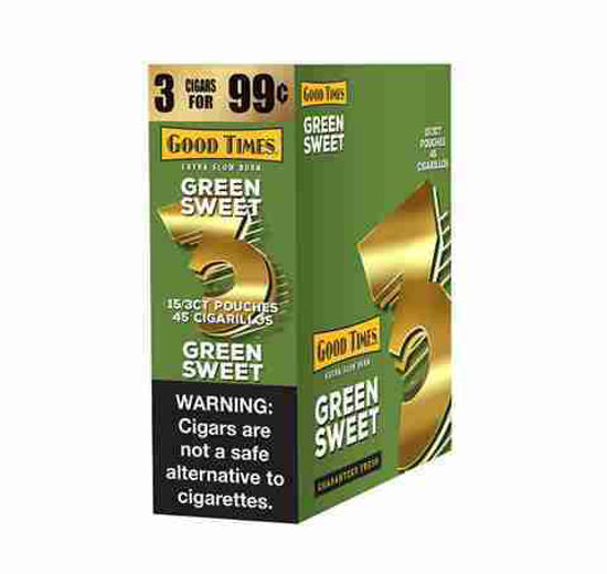 Picture of GOOD TIMES HD GREEN SWEET 3 FOR 99C 15CT 3PK