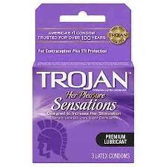 Picture of TROJAN HER PLEASURE SENSATIONS 6CT