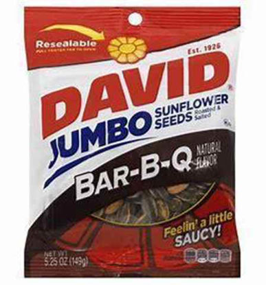 Picture of DAVID SUNFLOWER SEEDS JUMBO BAR B Q 5.25OZ