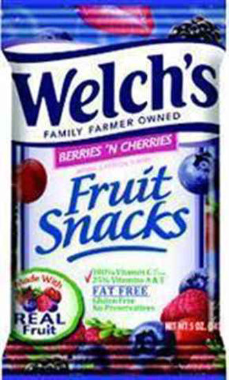 Picture of WELCHS BERRIES N CHERRIES FRUIT SNACKS 5OZ