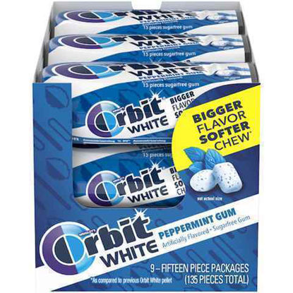 Picture of ORBIT WHITE PEPPERMINT SOFTCHEW GUM 9CT