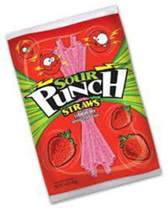 Picture of SOUR PUNCH STRAWS STRAWBERRY 4.5OZ