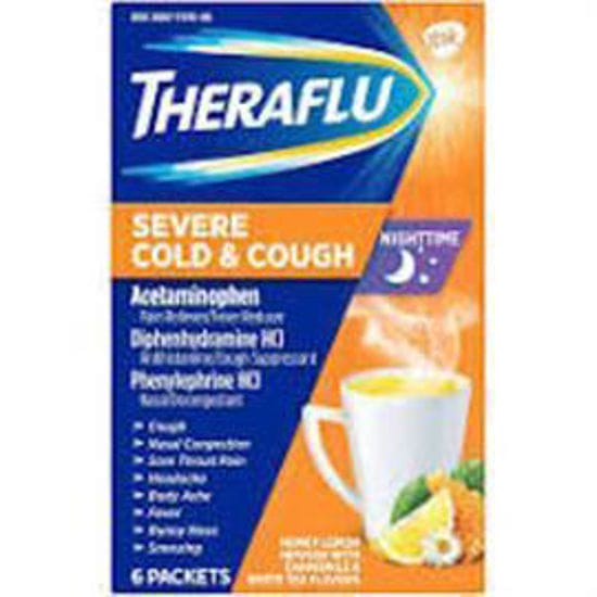 Picture of THERAFLU SEVERE COLD N COUGH NIGHT TIME 6CT