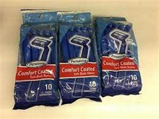 Picture of PERSONNA COMFORT COATED TWIN BLADE RAZORS BLUE 10CT