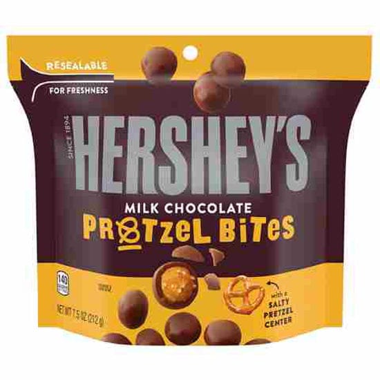 Picture of HERSHEYS MILK CHOCOLATE PRETZEL BITES 7.5OZ