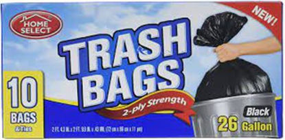 Picture of QUALITY HOME TRASH BAGS 26GAL 10CT