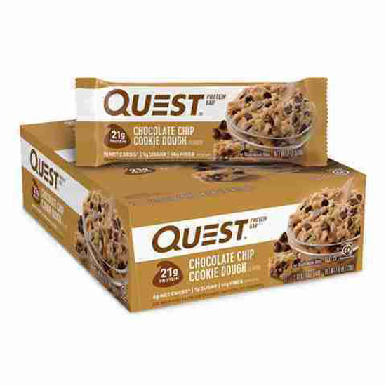 Picture of QUEST PROTEIN BAR CHOCOLATE CHIP COOKIE DOUGH 2.12OZ 12CT