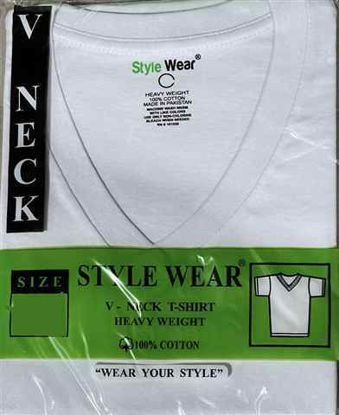 Picture of STYLE WEAR V NECK WHITE 1XL