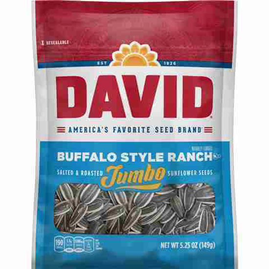 Picture of DAVID SUNFLOWER SEEDS JUMBO BUFFALO STYLE RANCH 5.25OZ