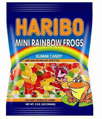 Picture of HARIBO RAINBOW FROGS MINI GUMMI CANDY 5OZ 