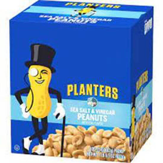 Picture of PLANTERS SEA SALT N VINGAR PEANUTS 2.25OZ 10CT