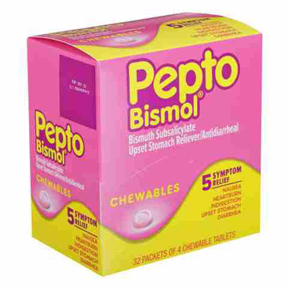 Picture of PEPTO BISMOL CHEWABLE TABLETS 4PK 32CT