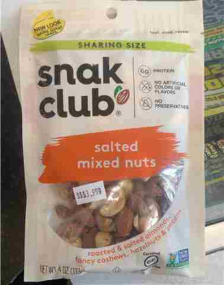 Picture of SNAK CLUB SALTED MIXED NUTS 4OZ