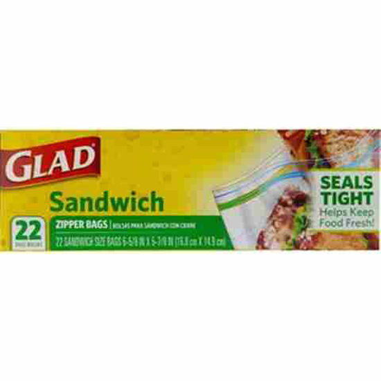 Picture of GLAD SNACK BAG ZIPPER 22CT