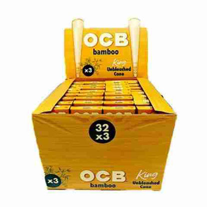 Picture of OCB BAMBOO UNBLEACHED CONE KING 32CT 3PK