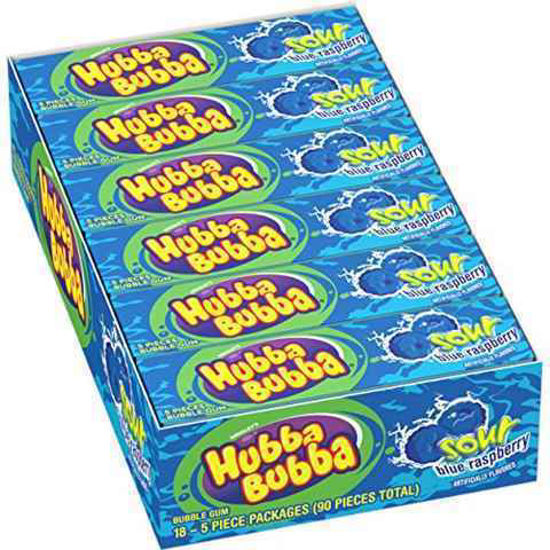 Picture of HUBBA BUBBA MAX SOUR BLUE RASPBERRY 18CT