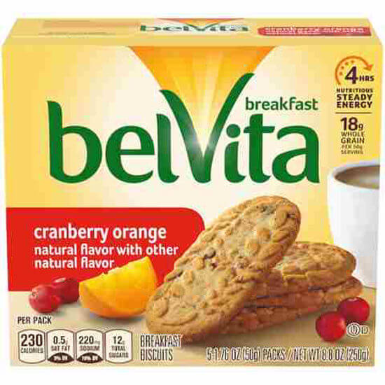 Picture of BELVITA BREAKFAST BISCUIT CRANBERRY ORANGE 1.76OZ 5CT