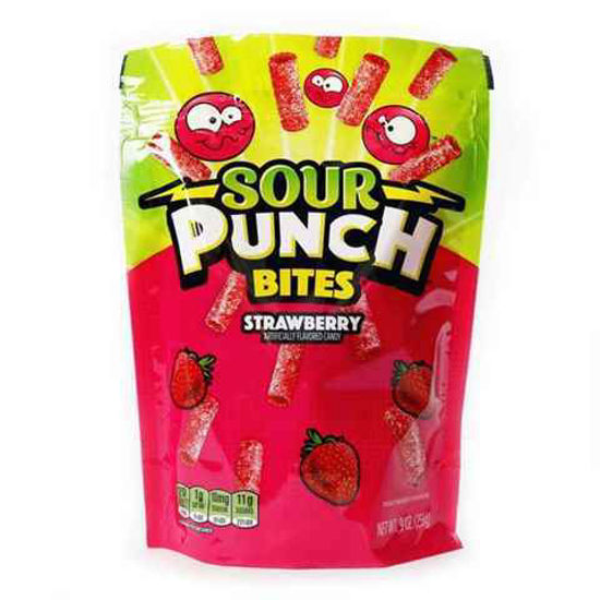 Picture of SOUR PUNCH BITES STRAWBERRY 9OZ