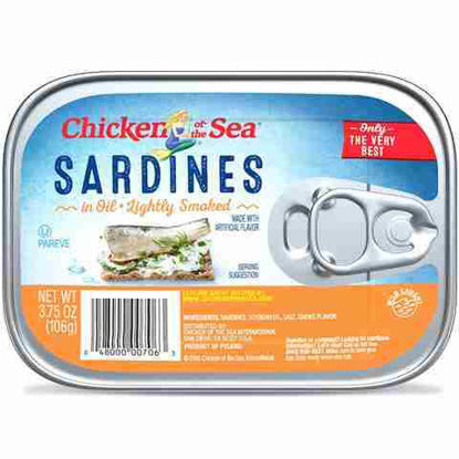 Picture of SARDINES CHICKEN OF THE SEA IN OIL LIGHTLY SMOKED 3.75OZ