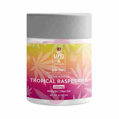 Picture of URB EXTRAX TROPICAL RASPBERRY DELTA 9 VEGAN GUMMIES