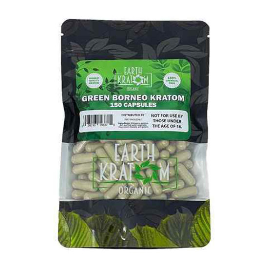 Picture of EARTH KRATOM GREEN BORNEO KRATOM 150CAP