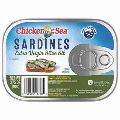 Picture of SARDINESS CHICKEN OF THE SEA EXTRA VIRGIN OLIVE OIL 3.75OZ