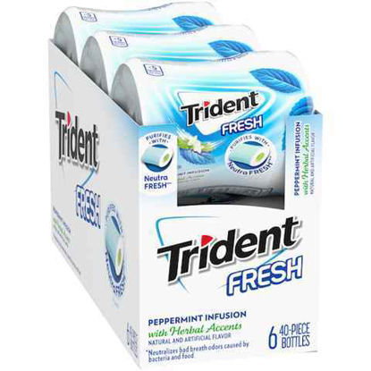 Picture of TRIDENT PEPPERMINT INFUSION WITH HERBAL ACCENT BOTTLES 40PCS 6CT