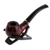 Picture of WOODEN DARK BROWN SMOKE PIPE WITH STAND