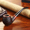 Picture of WOODEN ELEGANT BRIAR WOOD SMOKE PIPE WITH STAND