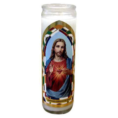 Picture of CANDLE SAGRADO CORAZON DE JESUS WHITE