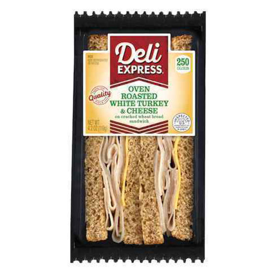 Picture of DELI EXPRESS OVEN ROASTED WHITE TURKEY N CHEESE SANDWICH 4.2OZ