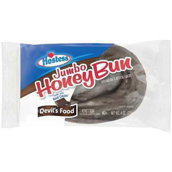 Picture of HOSTESS JUMBO HONEY BUNS DEVILS FOOD 4OZ 6CT