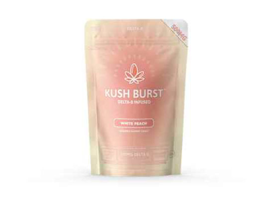 Picture of KUSH BURST WHITE PEACH DELTA 8 GUMMIES 500 MG