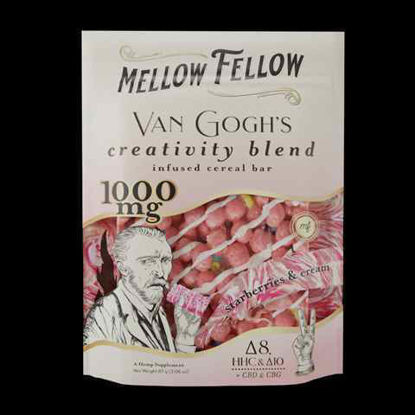 Picture of MELLOW FELLOW STARBERRIES N CREAM VAN GOGH HHC CEREAL BAR 1000MG