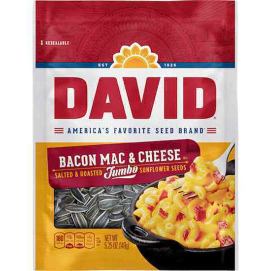 Picture of DAVID SUNFLOWER SEEDS JUMBO BACON MAC N CHEESE 5.25OZ