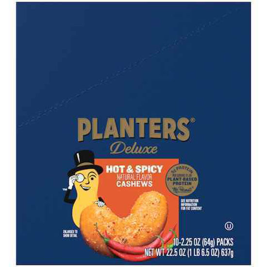 Picture of PLANTERS DELUXE HOT N SPICY CASHEWS 2.25OZ 10CT