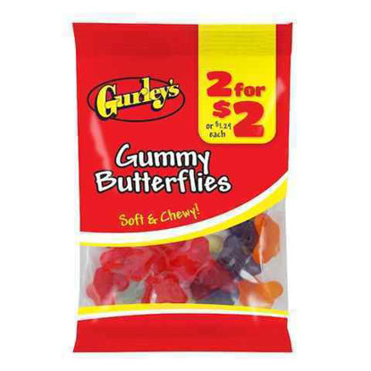 Picture of GURLEYS GUMMY BUTERFLIES 2 FOR 2 3OZ 12CT