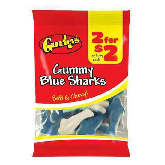 Picture of GURLEYS GUMMY BLUE SHARKS 2 FOR 2 3.5OZ 12CT