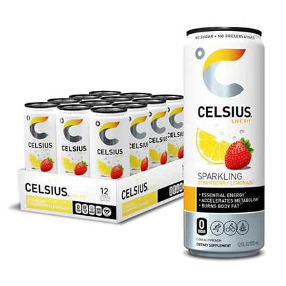 Picture of CELSIUS SPARKLING STRAWBERRY LEMONADE 12OZ 12CT