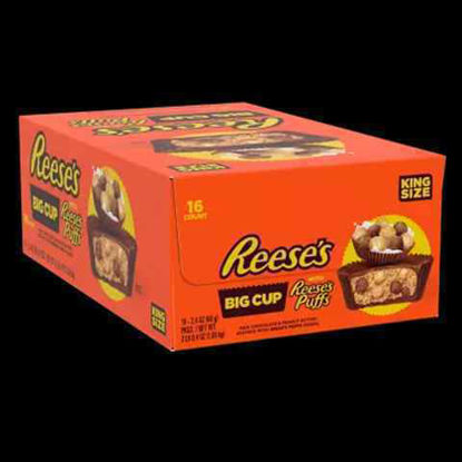 Picture of REESES PEANUT BUTTER BIG CUP WITH REESES PUFF KING SIZE 2.4OZ 16CT