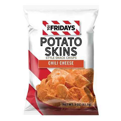 Picture of TGI FRIDAYS POTATAO SKINS CHILI CHEEESE CHIPS 3OZ