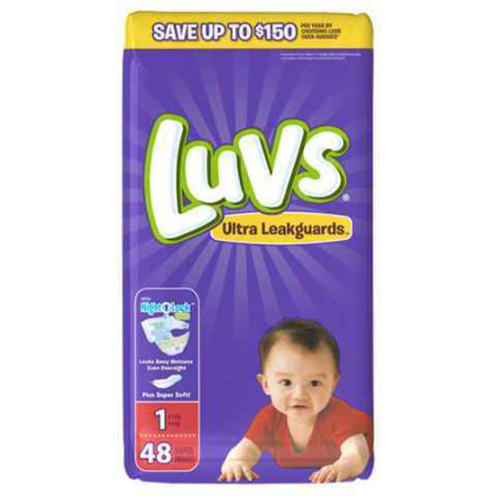 Picture of LUVS DIAPER JUMBO SIZE 1 48CT