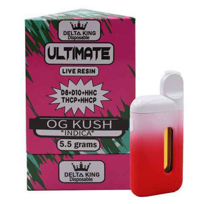 Picture of DELTA KING OG KUSH INDICA ULTIMAE DELTA 8 -10 LIVE RESIN DISPOSABLE 5.5G