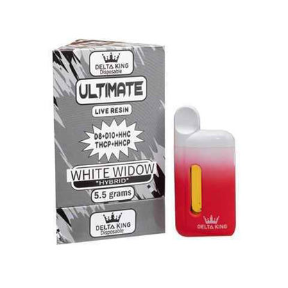 Picture of DELTA KING WHITE WIDOW HYBRID ULTIMATE DELTA 8 -10 LIVE RESIN DISPOSABLE 5.5G