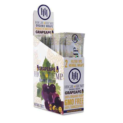 Picture of HIGH HEMP ORGANIC WRAPS GRAPE 2PK 25CT