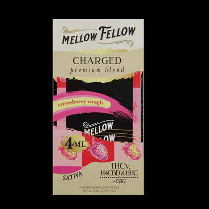 Picture of MELLOW FELLOW STAWBERRY COUGH SATIVA PREMIUM BLEND DISPOSABLE 4ML