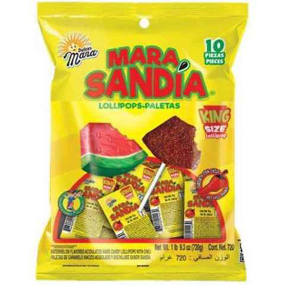 Picture of DULCE MARA SANDIA LOLLIPOPS KING SIZE 10CT