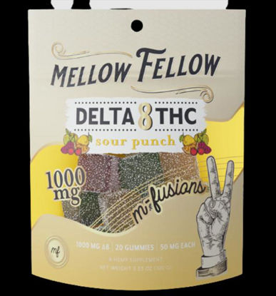 Picture of MELLOW FELLOW DELTA 8 THC GUMMIES SOUR PUNCH 1000MG